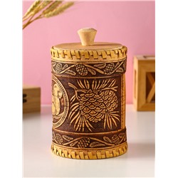 Туес с кантами «Лесная красавица», банка для хранения, береста