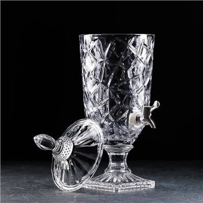 Диспенсер для напитков Magistro «Сияние», 2.7 л, 17×50 см, стекло