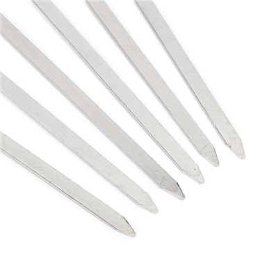 Набор шампуров для шашлыка 6 шт., рукоять - дерево, ширина - 0.7 см, 40 см