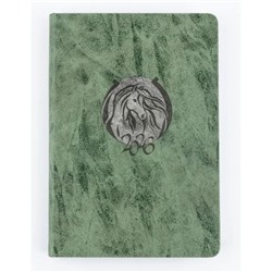 Ежедневник 2026 г. А5 352 стр. "ВЕРОНА" зеленый+ серая вставка 310155 Alpha-Trend