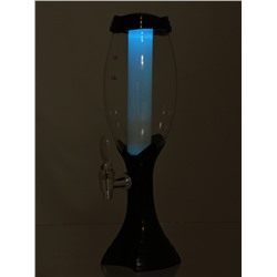 Башня пивная «Вавилон», колба 2 л, подсветка, батарейки Ag10, пластик, чёрная