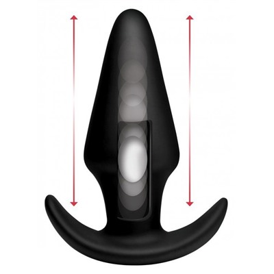 Черная анальная вибропробка Kinetic Thumping 7X Large Anal Plug - 13,3 см.