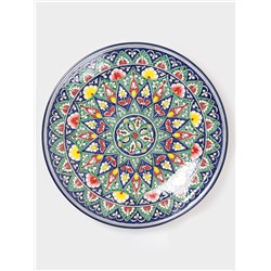 Ляган узбекский Риштанская Керамика, d=43 см, цветной орнамент