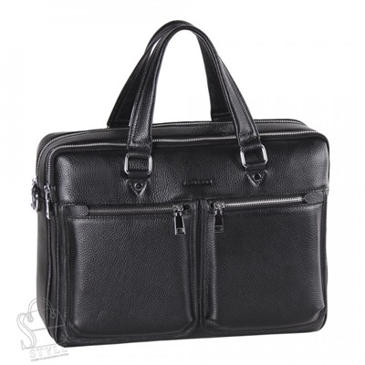 Портфель мужской кожаный 2094BSH black Heanbag