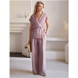 Жилет на запАх с поясом из плотного лиоцелла