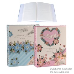 Фотоальбом 200 фото 10х15 Цветы / 9387 /уп 36/