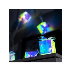 Гирлянда «Нить» 2.5 м с насадками «Подарки», IP20, прозрачная нить, 10 LED, свечение белое, 220 В