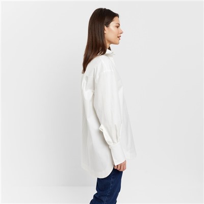 Рубашка женская с рукавами фонариками MINAKU: Casual Collection, размер 46, белая