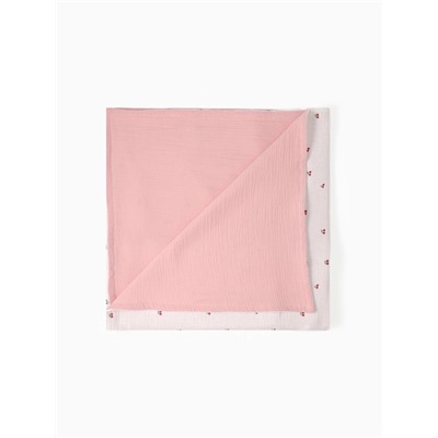 Покрывало Крошка Я «Спелая вишенка» 100×130 см, муслин, 4 слоя, хлопок 100%