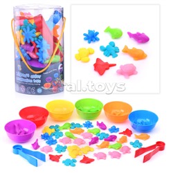 Настольная игра-сортировщик "Морские животные" в тубусе