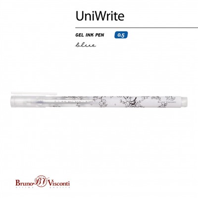 Ручка гелевая "UniWrite. Сакура" 0.5 мм синяя 20-0305/08 Bruno Visconti