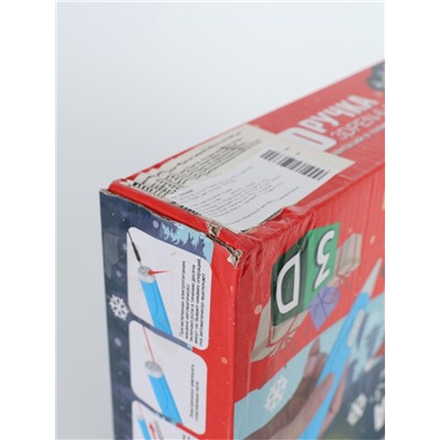 УЦЕНКА 3D ручка "Новый год" набор PСL пластика, мод. PN005, цвет голубой