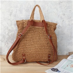 Рюкзак плетеный 30 см / DW-16 /уп 25/50/коричневый