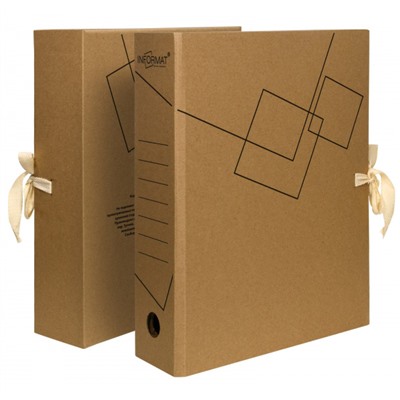 Короб архивный микрогофрокартон с завязками  75мм RB9175N inФОРМАТ