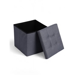 Пуф – короб складной «Клик Мебель», с ящиком, 380×380×380 мм, рогожка, цвет серый