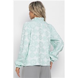 Блуза Доменика (бело-мятная) Б15017-18М
