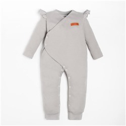 Комбинезон с крылышками для девочки «Крошка Я» BASIC LINE, рост 86-92 см, серый