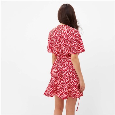 Платье мини женское MIST Flower, красное, размер 50