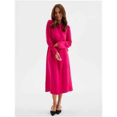 Платье миди женское MINAKU: Casual Collection, розовое, размер 52