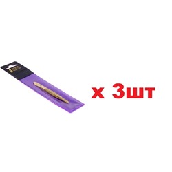 Mertz Пинцет косметический прямой 212-G золото 8см 3шт