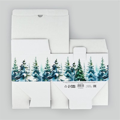 Коробка подарочная новогодняя складная «С Новым годом», 22×15×10 см