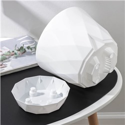 Горшок для цветов с поддоном Laurel, 4.5 л, d=22 см, h=19 см, пластиковый, белый