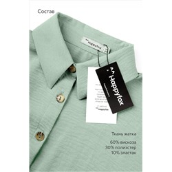 Женское платье-рубашка из ткани-жатка Happyfox