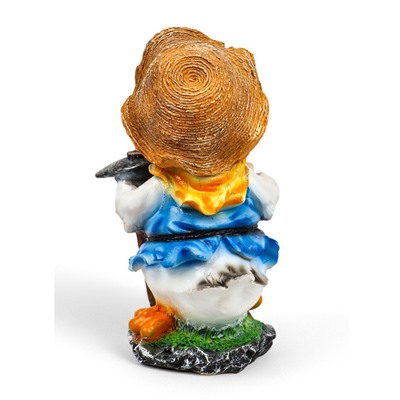 Садовая фигура из полистоуна «Утёнок с мотыгой», 45×27×27 см, МИКС