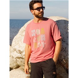 Свободная футболка  с авторским принтом