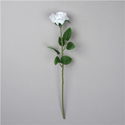 Цветок искусственный Роза 45 см белая / J105-3 /уп 80/480/ латекс