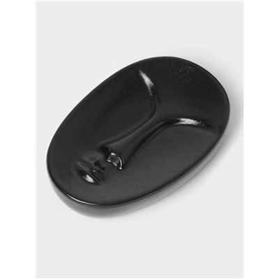 Аксессуары для ванной SAVANNA «Вуду», 3 предмета, мыльница, дозатор для мыла, стакан, чёрные