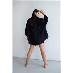 Костюм лён  SET019/04/Черный