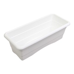 Ящик балконный для цветов, 6 л, 40×17×13.5 см, пластиковый, белый