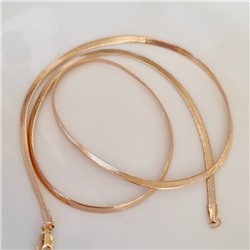 Цепочка на шею ювелирная бижутерия коллекция "Дубай" покрытие: позолота, плетение змейка, арт.313.136-60