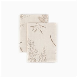 Набор салфеток «Этель» Flower herbarium, 30×40 см - 2 шт., 100% хлопок, репс 210 г/м²
