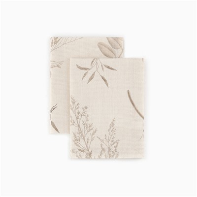 Набор салфеток «Этель» Flower herbarium, 30×40 см - 2 шт., 100% хлопок, репс 210 г/м²