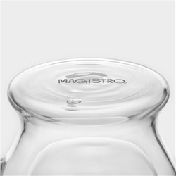 Набор кружек с двойными стенками Magistro «Капучино», 300 мл, 12×9×11 см, 2 шт., стекло, прозрачный