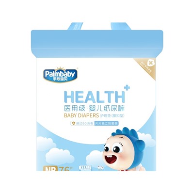 Подгузники Palmbaby health+ в инд.уп. SK019-NB-76 шт (2,5-4,5 кг)