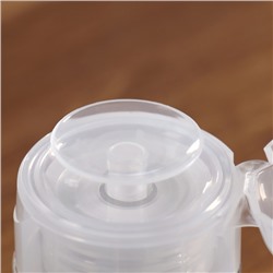 Флакон с помпой, 120 мл, белый, прозрачный