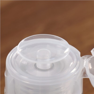 Флакон с помпой, 120 мл, белый, прозрачный