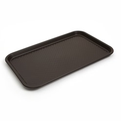 Поднос RESTOLA, пластик, прямоугольный, 52.5×32.5 см, коричневый