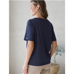 Футболка из 100% хлопка с V-образным вырезом