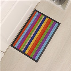 Коврик придверный Доляна Welcome, влаговпитывающий, с окантовкой, 40×60 см, цвет МИКС