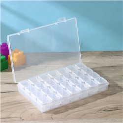 Органайзер для хранения RICCO, пластик, 28 ячеек, 17.5×11×2.8 см, прозрачный