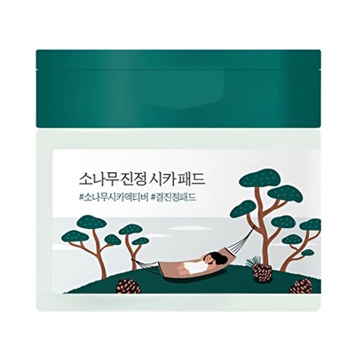 ROUND LAB Пэды для проблемной кожи лица с экстрактами сосны и центеллы  / Pine Calming Cica Pad, 50 шт. (130 мл) 25804