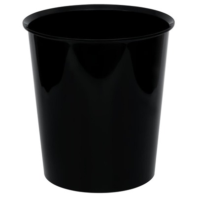 Корзина для бумаг 14 литров цельная черная  КР55 Стамм