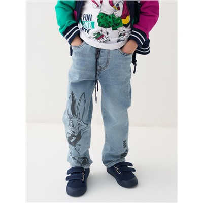 Брюки текстильные джинсовые для мальчиков