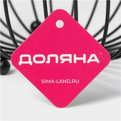 Фруктовница Доляна, 25×25×13.5 см, чёрная