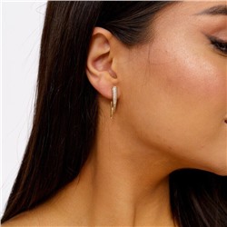 Серьги галочки коллекция "Xuping" покрытие позолота, вставка: фианиты, цвет: прозрачный, S00102300, арт.001.847