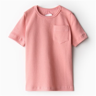 Комплект детский: футболка и шорты MINAKU, рост 62-68 см, пыльно-розовый